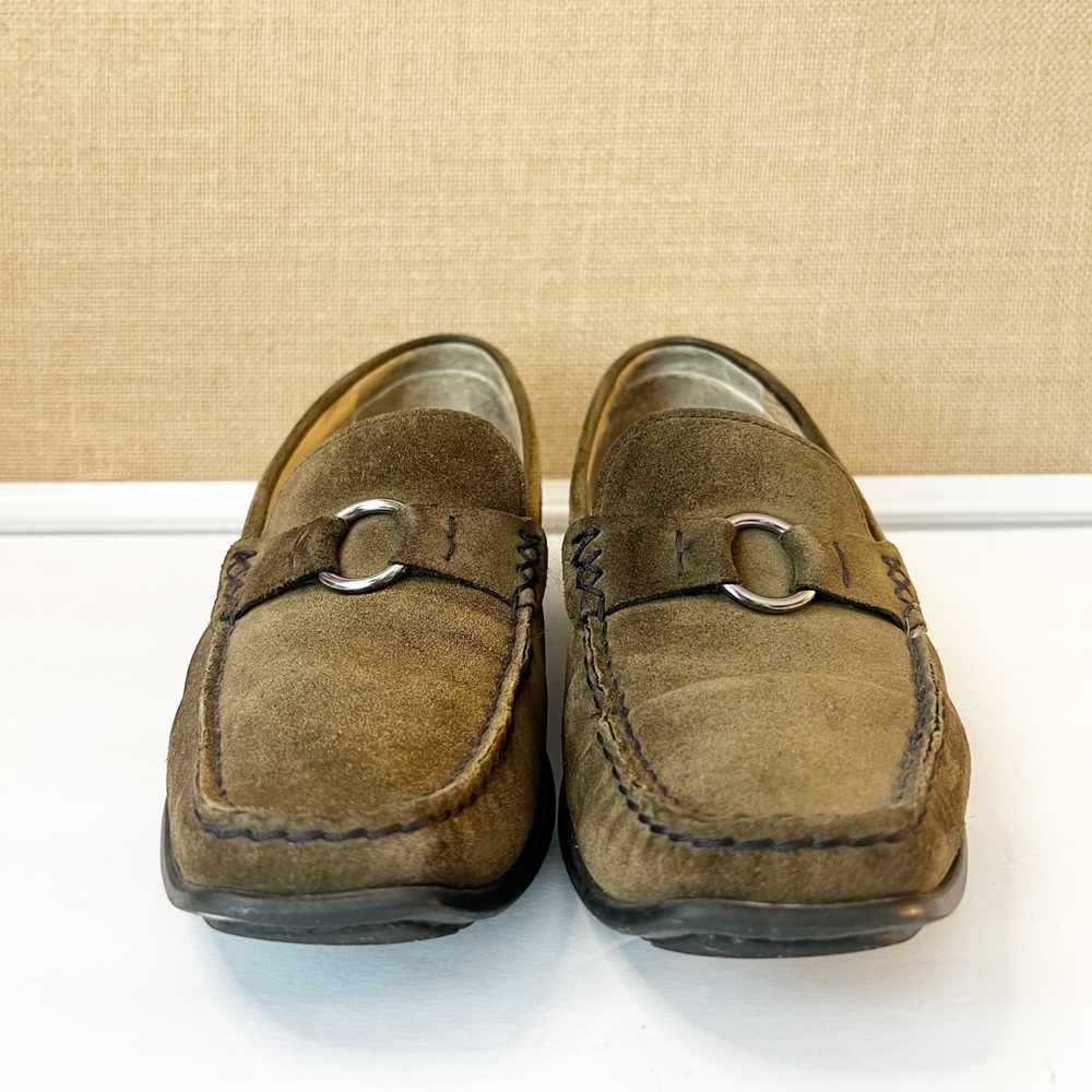 Mephisto Cool-Air Dark Green Suede Loafer Flats Size 8 - Picture 3 of 11